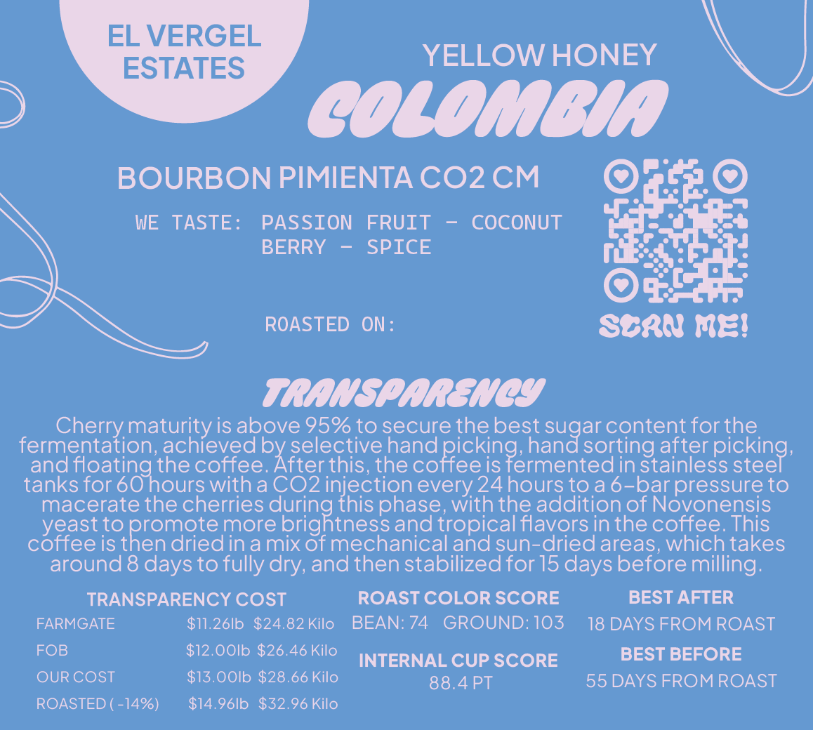 Colombia Yellow Honey Carbonic Maceration Pimienta