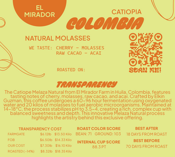 Colombia Natural Molasses Catiope